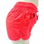 Short Dama Rojo Tela Mojada A Bordo Con Marieu