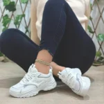 Zapatilla Mujer Blanco Deporte Elegante Cacy A Bordo Con Marieu
