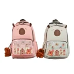 Mochila de Capibara Kawaii Para Niños Colegio Sport A Bordo Con Marieu