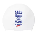 GORRO PARA NATACIÓN SPEEDO SLOGAN PRINTED WHITE – ADULTO