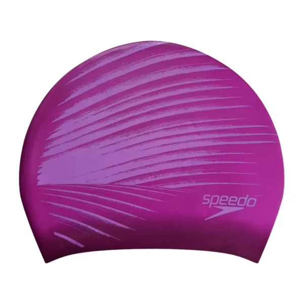 GORRO PARA NATACIÓN SPEEDO LONG HAIR PRINTED PURPLE – ADULTO