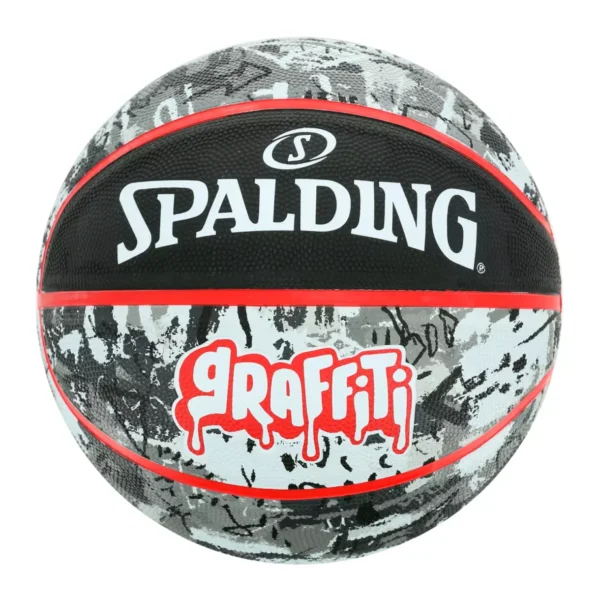 PELOTA DE BÁSKET SPALDING GRAFFITI GRIS/ROJO – #7
