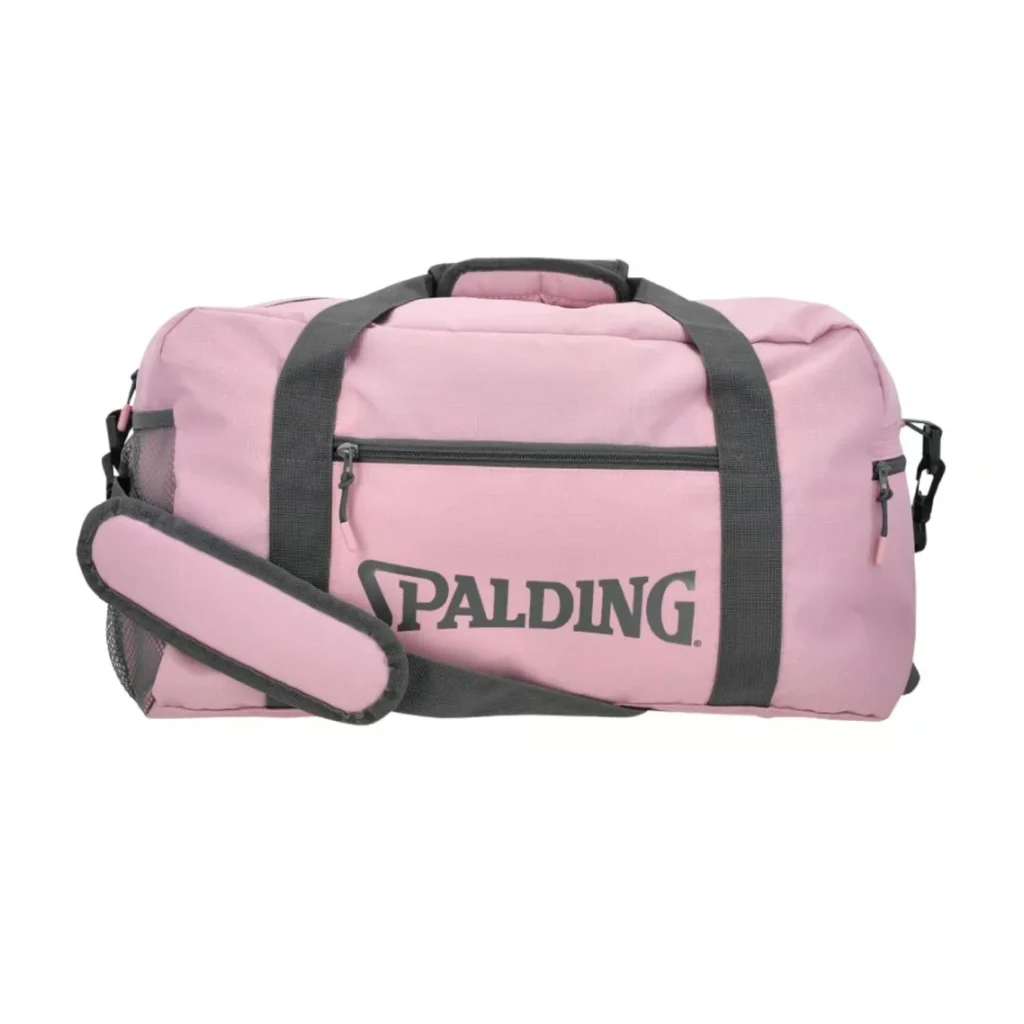 BOLSO DEPORTIVO SPALDING MEDIANO ROSADO LOGO GRIS SPABOLM002 1