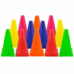 PACK X 12 CONOS DE 25CM PVC ENTRENAMIENTO FUTBOL