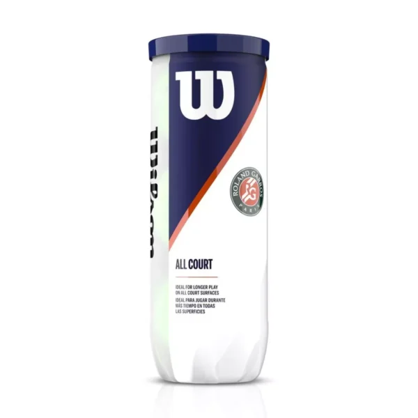 PELOTAS DE TENIS WILSON ROLAND GARROS ALL COURT X3 UNID.