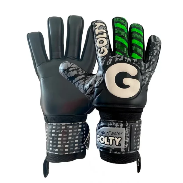GUANTES DE ARQUERO FUTBOL GOLTY HYPERFASTER – NEGRO/VERDE