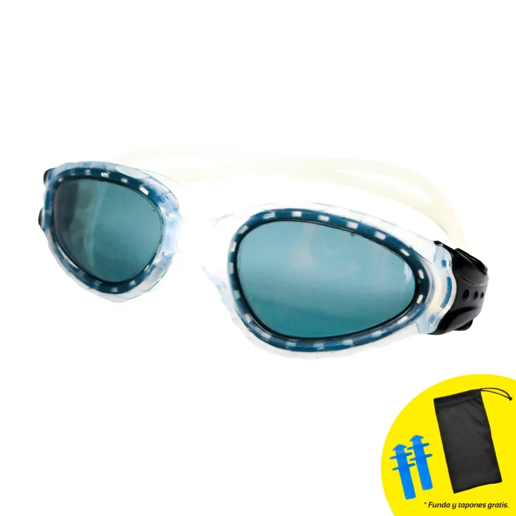 lentes natacion lyon porto transparente negro mideporte