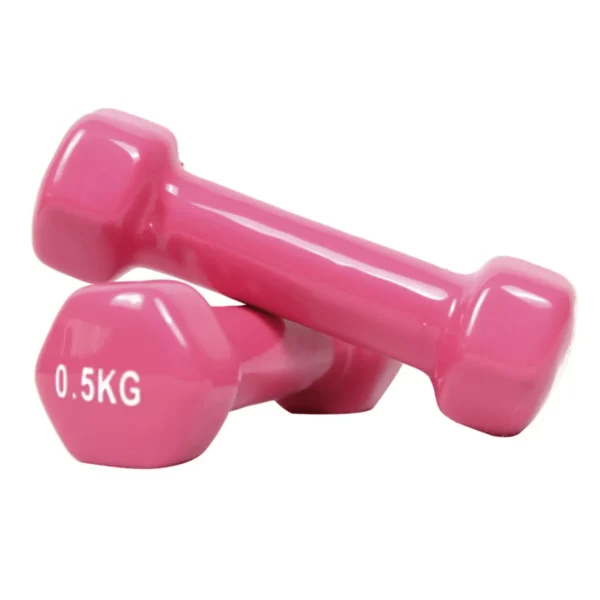 Mancuernas Plastificadas 0.5 Kg – Par De Pesas