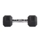 mancuerna hexagonal cromada caucho 5 kg mideporte