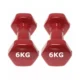 mancuernas vinilo 6kg rojo