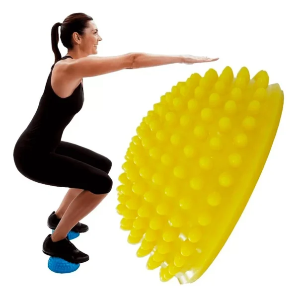 Mini Bosu Kinesiología Equilibrio Semi Esfera Base C/ Púas