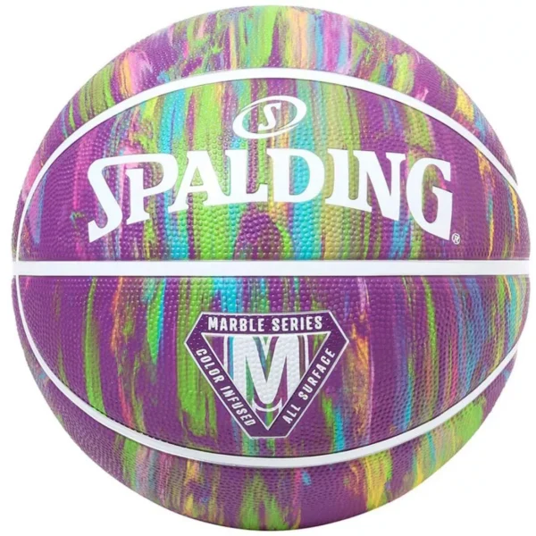 PELOTA PARA BASKET SPALDING MARBLE GOMA MORADO – #6