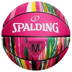 PELOTA PARA BASKET SPALDING MARBLE GOMA FUCSIA – #6